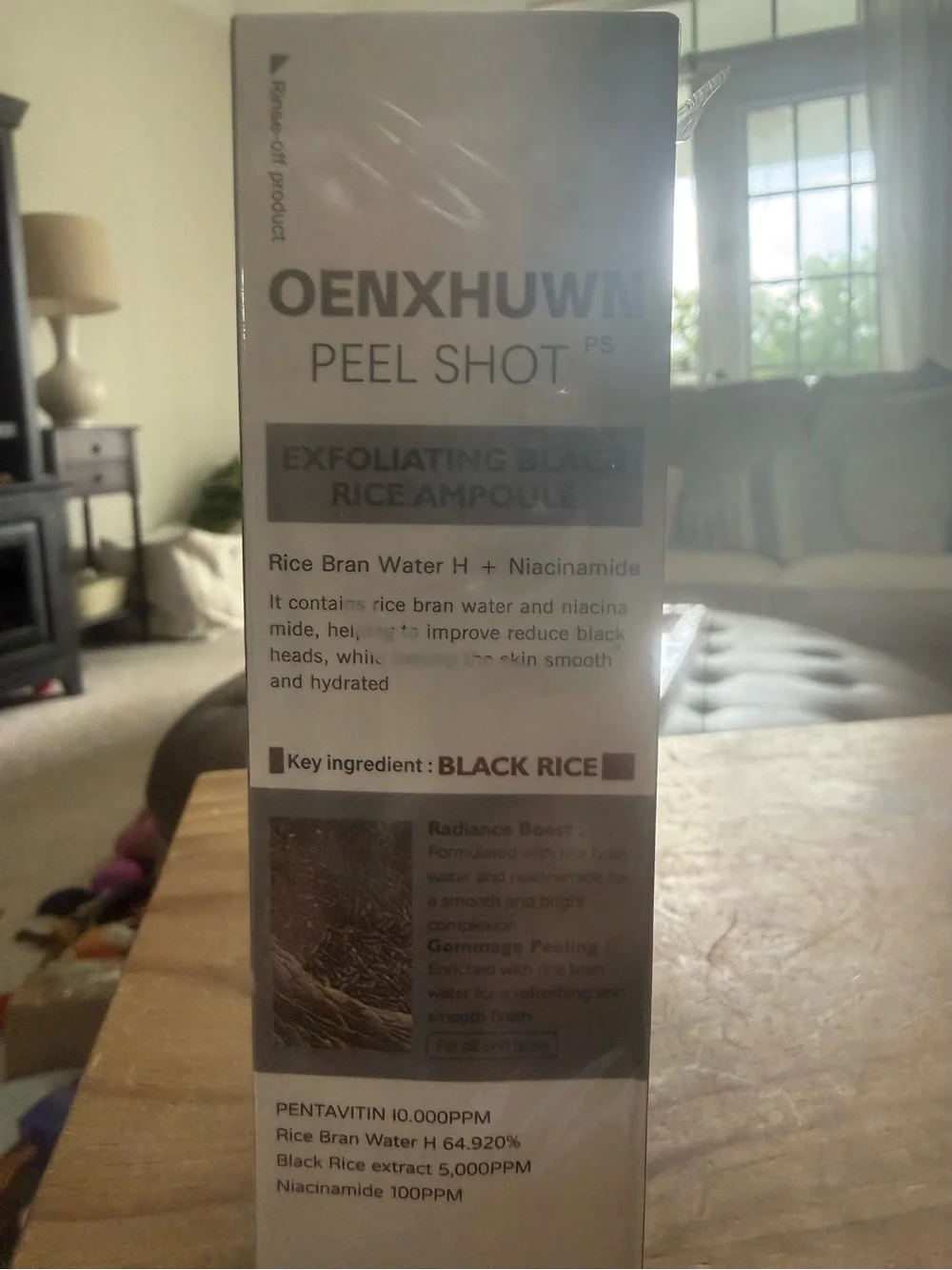 OENXHUWN PEEL SHOT Exfoliating Black Rice Ampoule